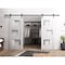 Vdomdoors Sturdy Dbl Barn Door 60 x 96in, Sete 6933 Nordic White W/ Frosted Glass, 13FT Rail Hangers Heavy Set SETE6933DB-NOR-6096 - alternate 9